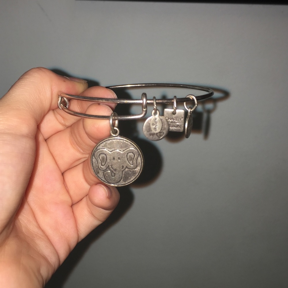 Alex and Ani Silver Elephant Bangle